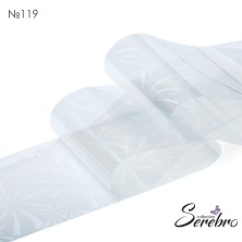 Фольга фирменная для дизайна ногтей "Serebro" 50 см (№119 прозрачная лучики глянец)