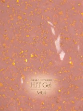HIT gel, Каучуковая база №04 с золотой поталью, 9 мл