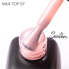 Молочный топ без липкого слоя "Milk top" для гель-лака "Serebro collection" №07, 11 мл