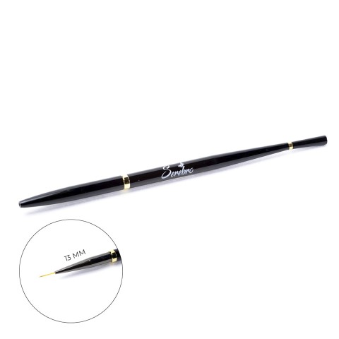 Serebro, Кисть для росписи "Волосок" №0, цвет черный, 13 мм