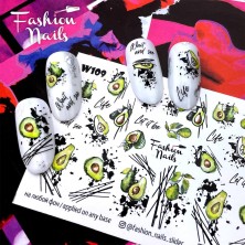 Слайдер-дизайн Fashion Nails, белый W109
