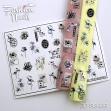 Fashion Nails Слайдер-дизайн цветной 3D (142)