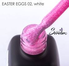 Serebro, Гель-лак "Easter eggs" №02, white ,11 мл