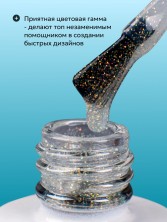 HIT gel, Топовое покрытие без липкого слоя для гель-лака "Опал/Opal" №01, 9 мл