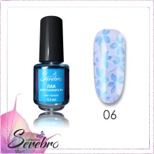 Serebro, Лак для стемпинга №06, цвет голубой, 4,5 мл