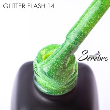 Serebro, Гель-лак светоотражающий "Glitter flash" №14, 11 мл