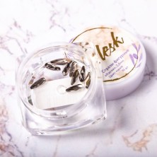 Blesk, Стразы фигурные "Капля", цвет серый 2*6 мм (10 шт)